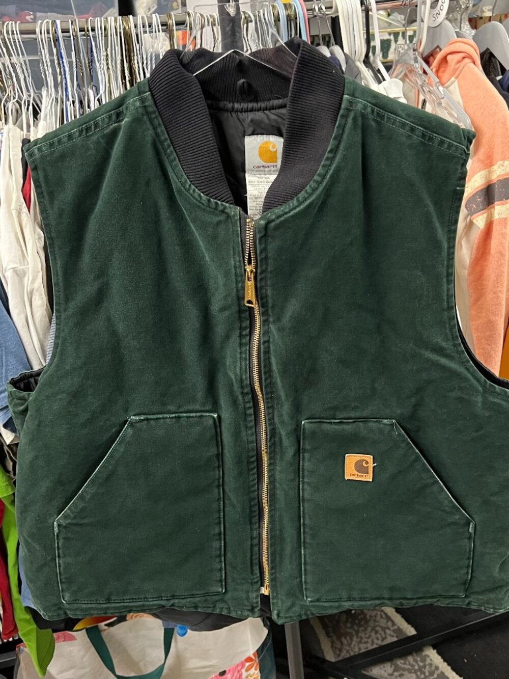 Vintage Carhartt Quilted Vest “Spruce Green” V02 SPC Men’s 2XL Regular Wear